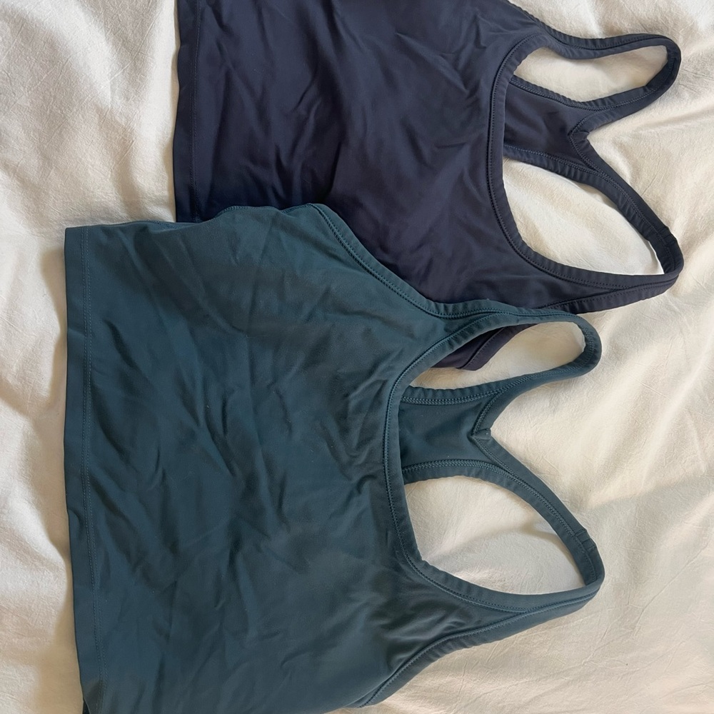 Halara Racerback Sports Bras - Navy and Teal